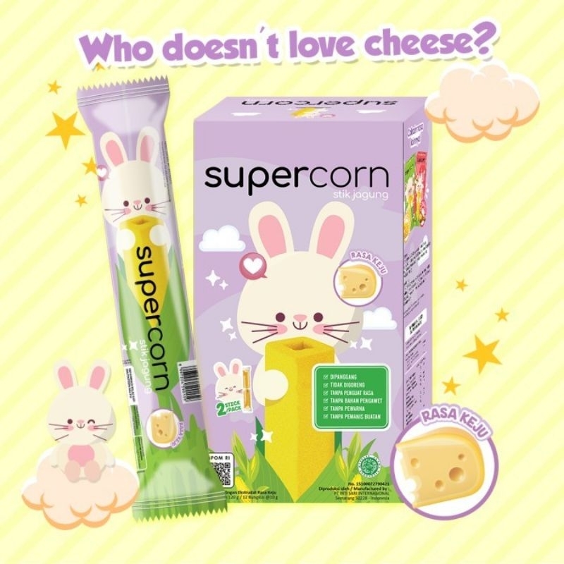 Supercorn Stick Jagung Cemilan Anak Non MSG