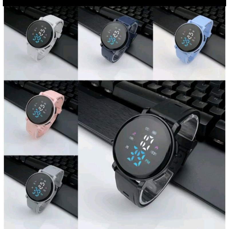JAM TANGAN DIGITAL RUBBER BULAT