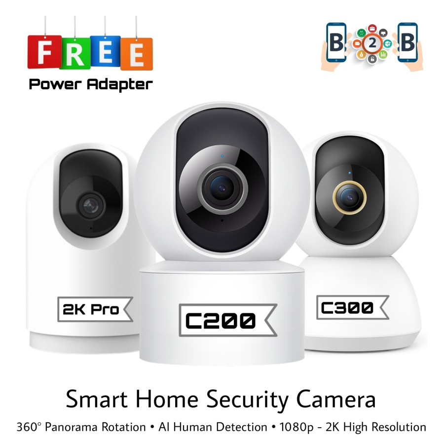 Xiaomi Cctv Smart Camera 360 C200 HD 1080p - C300 2K Xiaomi Kamera CCTV Garansi Resmi