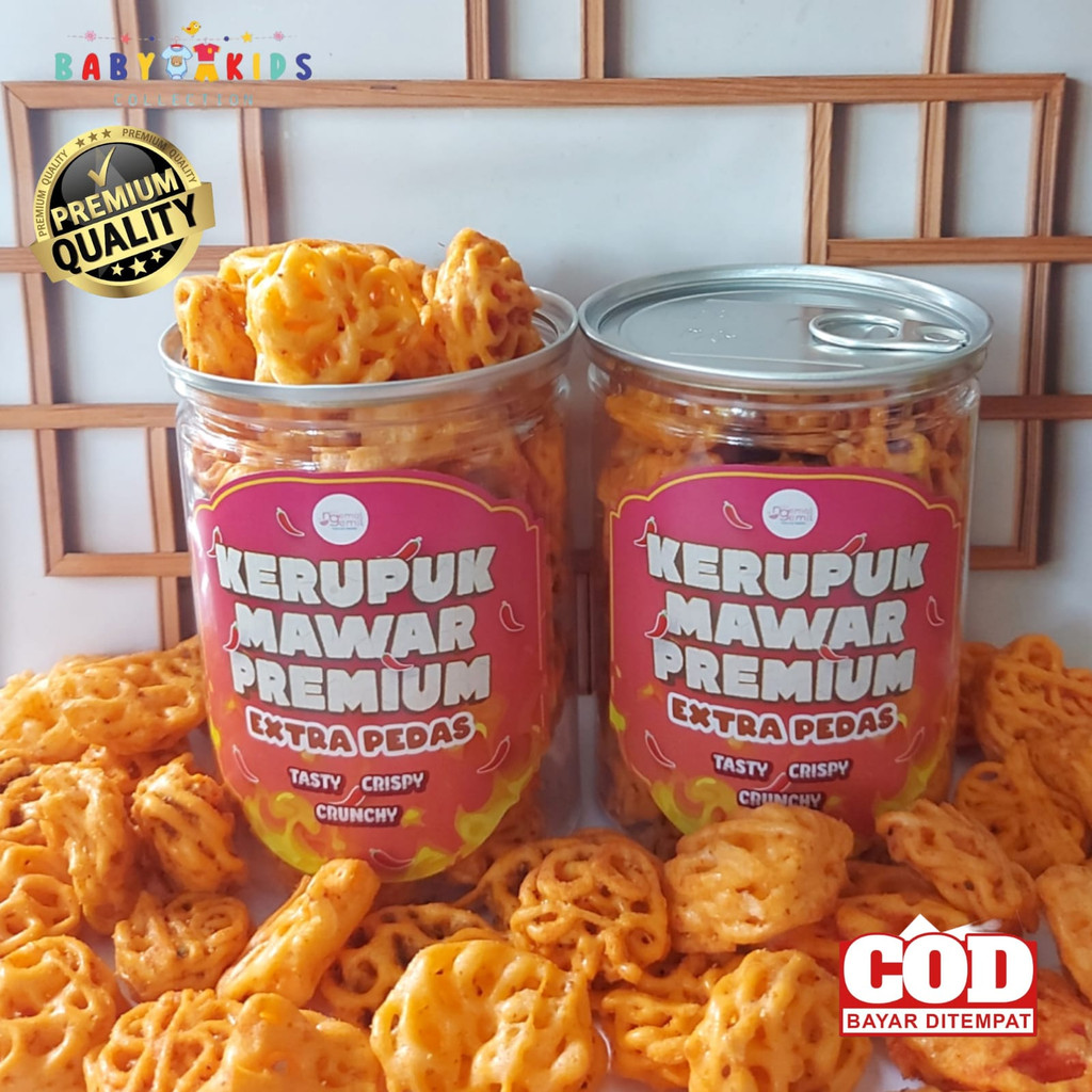 

Can Kerupuk Mawar Pedas Daun Jeruk Krupuk Bunga Pedes Kualitas Premium