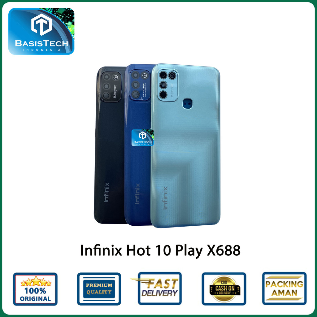 BACK COVER BACKDOOR INFINIX HOT 10 PLAY X688 ORIGINAL QUALITY