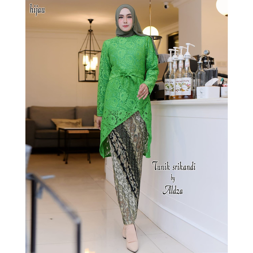 Tunik kebaya brukat srikandi | Kebaya modern | Baju outfit pesta pernikahan kondangan wisuda dan kondangan