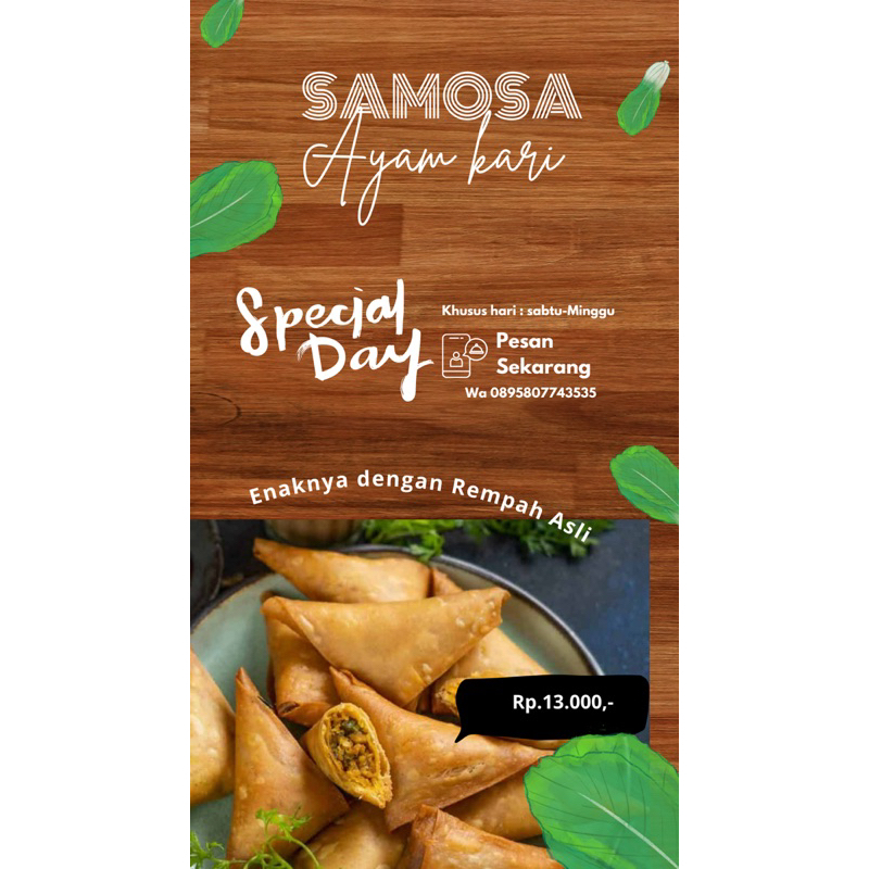 

samosa frozen || isi ayam kari