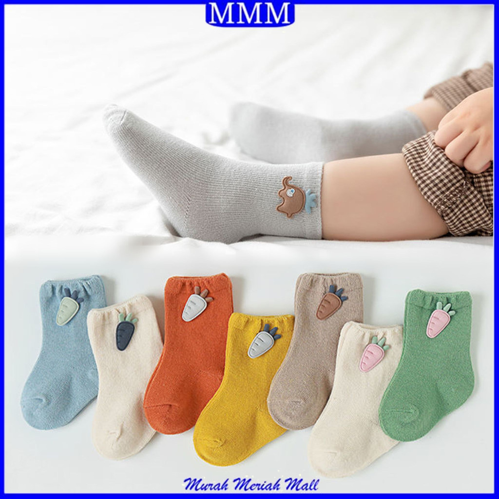 MMM Kaos kaki anak 6753 Bahan Cotton Baby Socks Karakter 3D  Kaos Kaki Bayi  Laki Laki/Perempuan isi 3in1 Kaos Kaki Anak Bayi Anti Slip Kualitas Import Bahan Katun lembut motif kartun