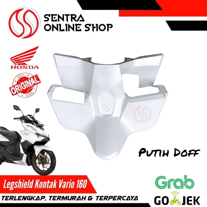 Cover inner upper legsil legshield kontak vario 160 putih doff dop original