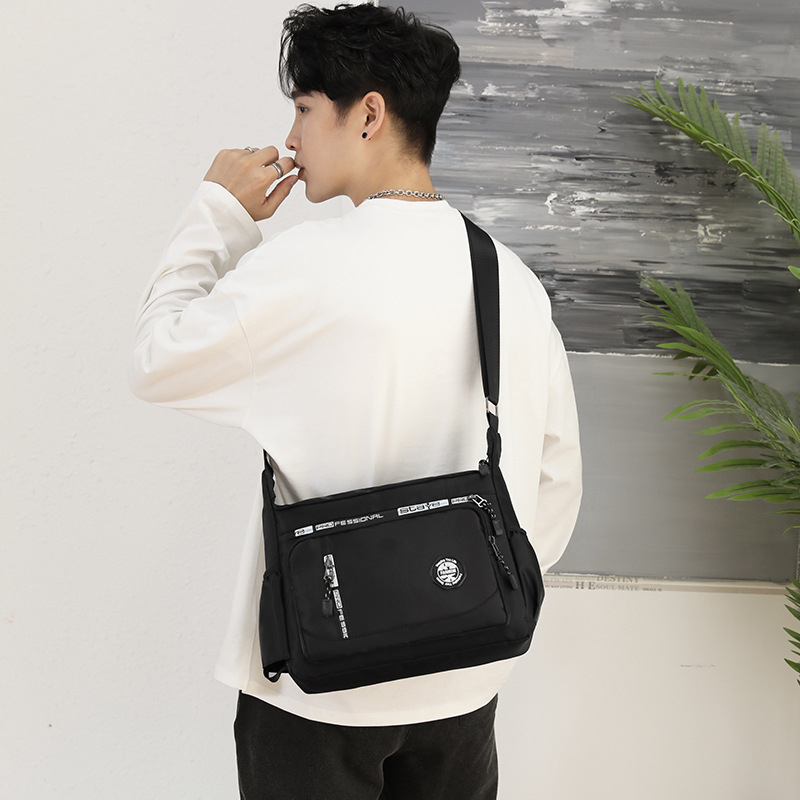 TAS SELEMPANG PRIA KEKINIAN ANTI AIR BRANDED IMPORT SLING BAG COWOK KEREN REMAJA DEWASA BAHU SHOULDER MURAH LAKI DISTRO SIMPLE KOREA PREMIUM HITAM EVANDER TA812B5 BATAM
