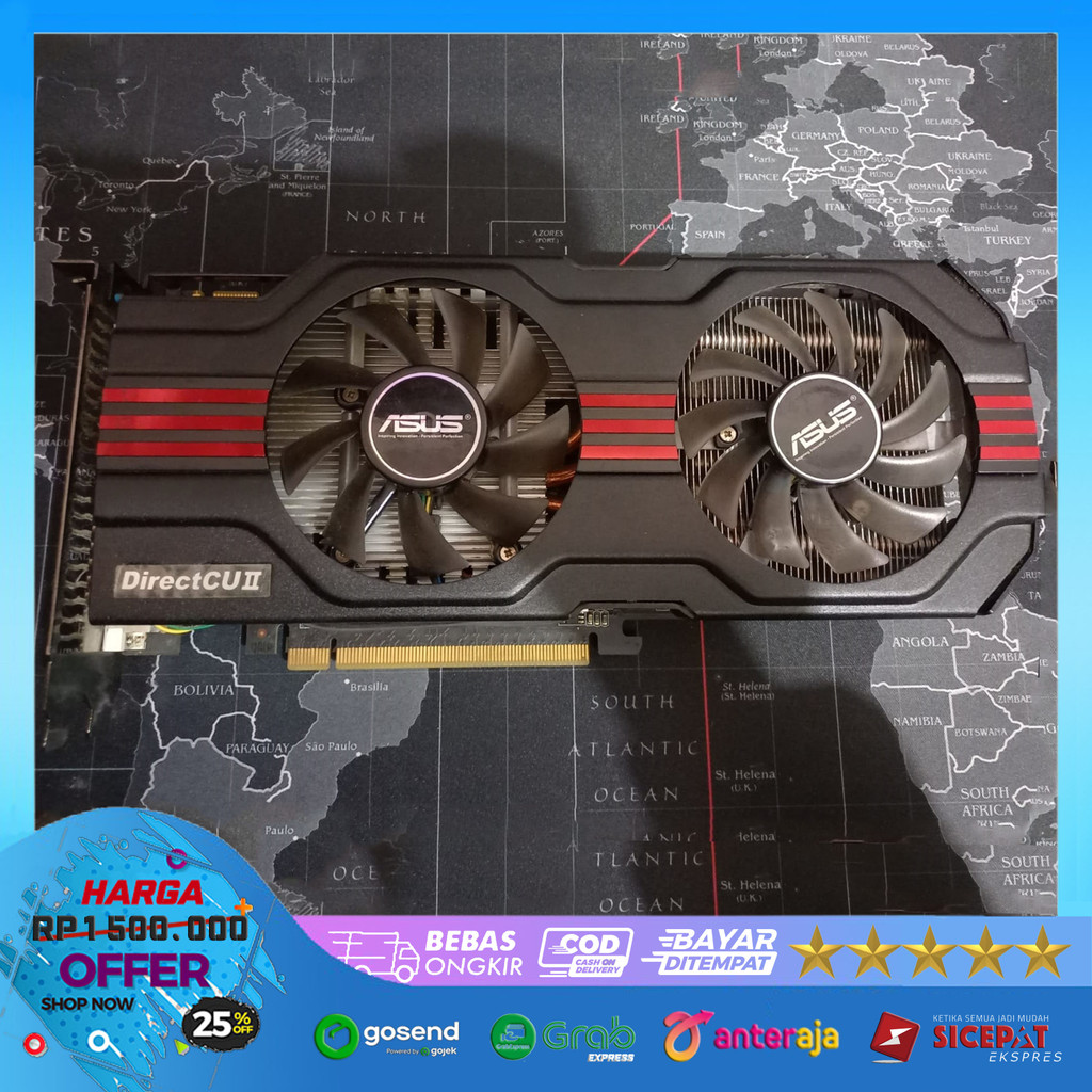 ASUS VGA NVIDIA GEFORCE GTX 560 Ti DirectCU II 1GB DDR5 256BIT DVI ORI