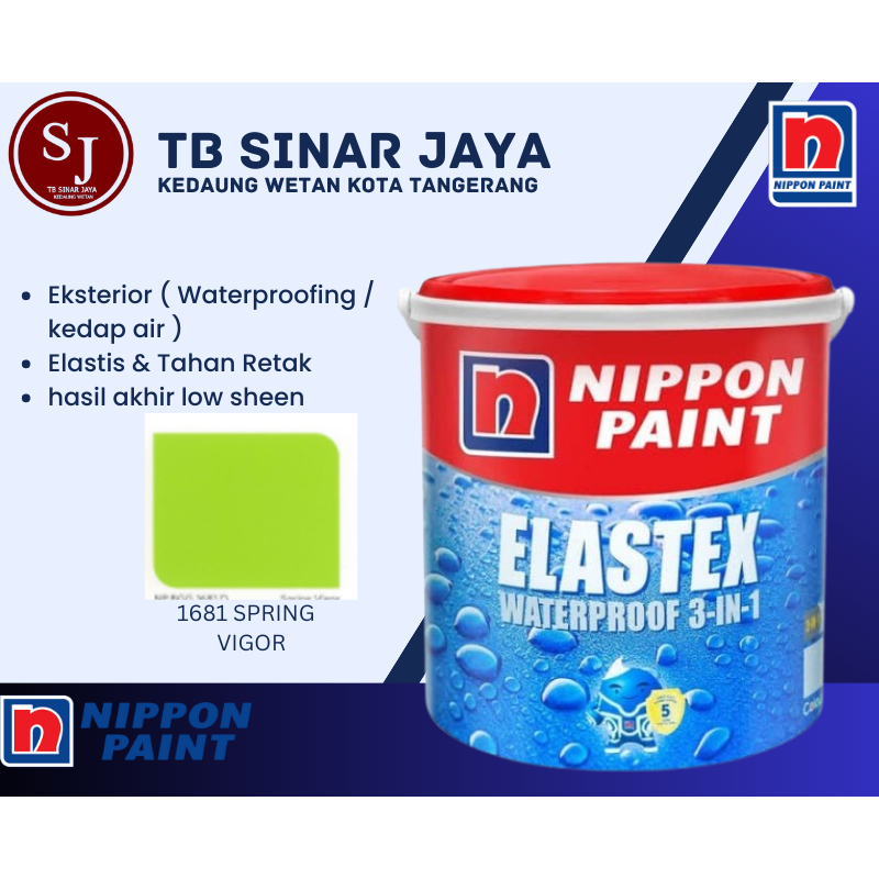 Cat Plapis Kedap Air Nippon Paint Waterproofing 1kg - 1681D Spring Vigor