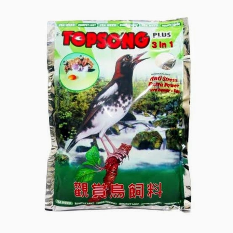Pakan Burung TOPSONG Plus 3 In 1 / Pakan Burung Topsong / Topsong / Pakan Burung / Pakan Burung Berk