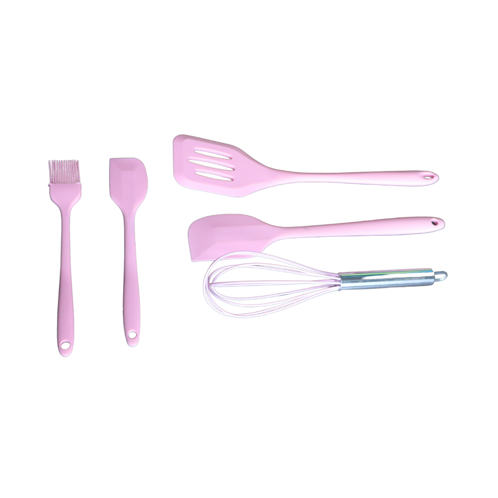 DM - Baking Spatula Silikon Set 5 in 1 Egg Whisker Shaker Solet Random Colour