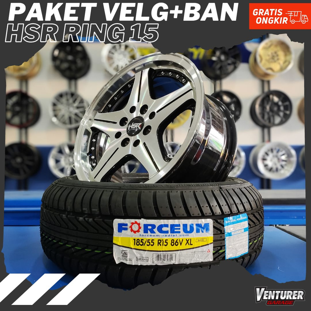 PAKET VELG CELONG PLUS BAN RING 15 UNTUK BRIO AGYA  AYLA  IGNIS SWIFT DLL HSR WHEEL ANAMBAS