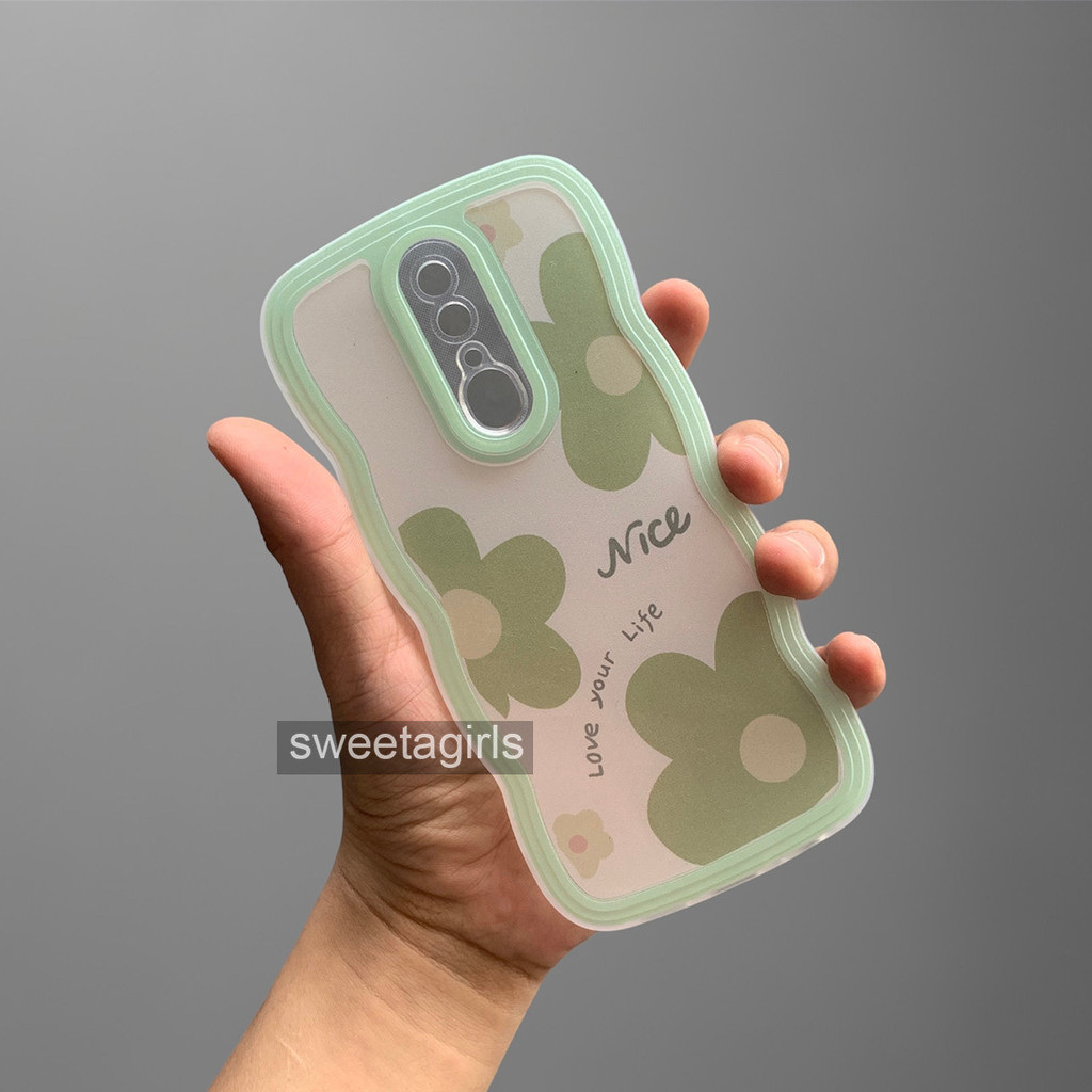 Softcase Transparan Wave Bumper untuk Oppo F11 - Sweetacase.id - Casing Lucu - Kesing Cewek - Casing Lembut - Case Bening - Lucu - Gemoy