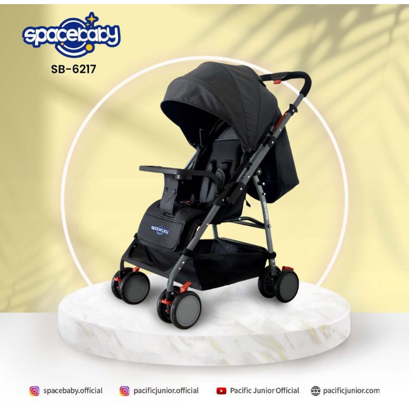 Kereta Dorong Bayi Anak Baby Stroller Space Baby Sb-6217 Reversible Stir Cabin Size