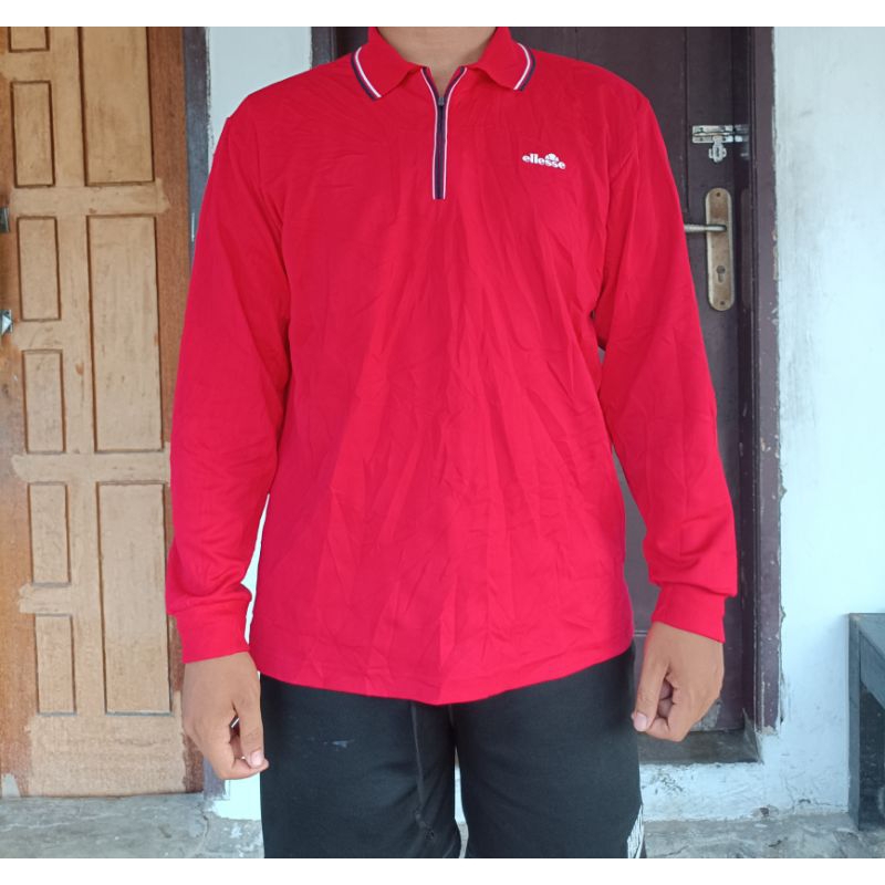 KAOS POLO LENGAN PANJANG BRAND ELLESSE DAN TNF Second