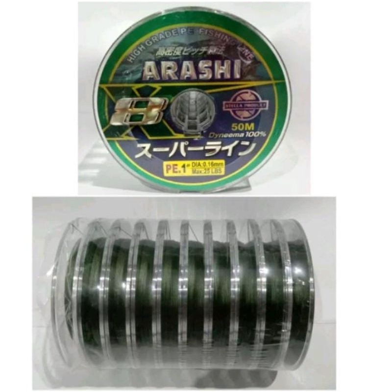 SENAR PE STELLA ARASHI X8 MADE IN JAPAN