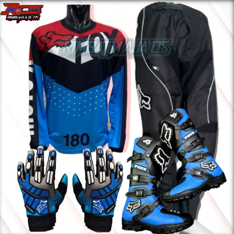 JERSEY TRAIL CROSS DEWASA PAKET FULLSET BAJU CELANA SEPATU SARUNG TANGAN MOTO CROSS MOTOR TRAIL ADVE