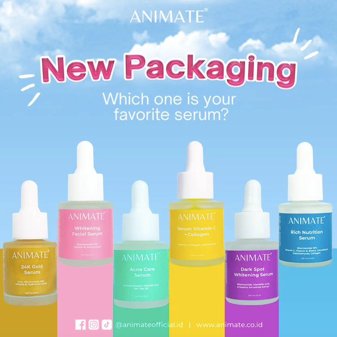 ANIMATE Serum 20ml | Whitening / Dark Spot / Glowing Barrier / 24K Gold / Acne / Vitamin C