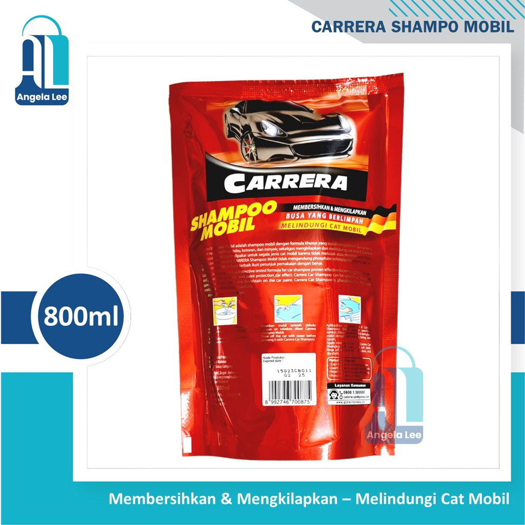 Shampoo Sabun Cuci Mobil Carrera Refill 800ml busa berlimpah melindungi cat mobil