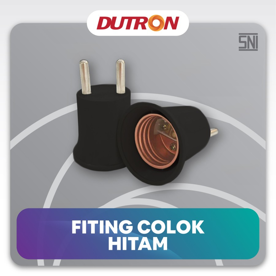 Fitting Colok Fitting Lampu Colok Fitting Lampu Tidur DUTRON DV-FCR-01 HITAM