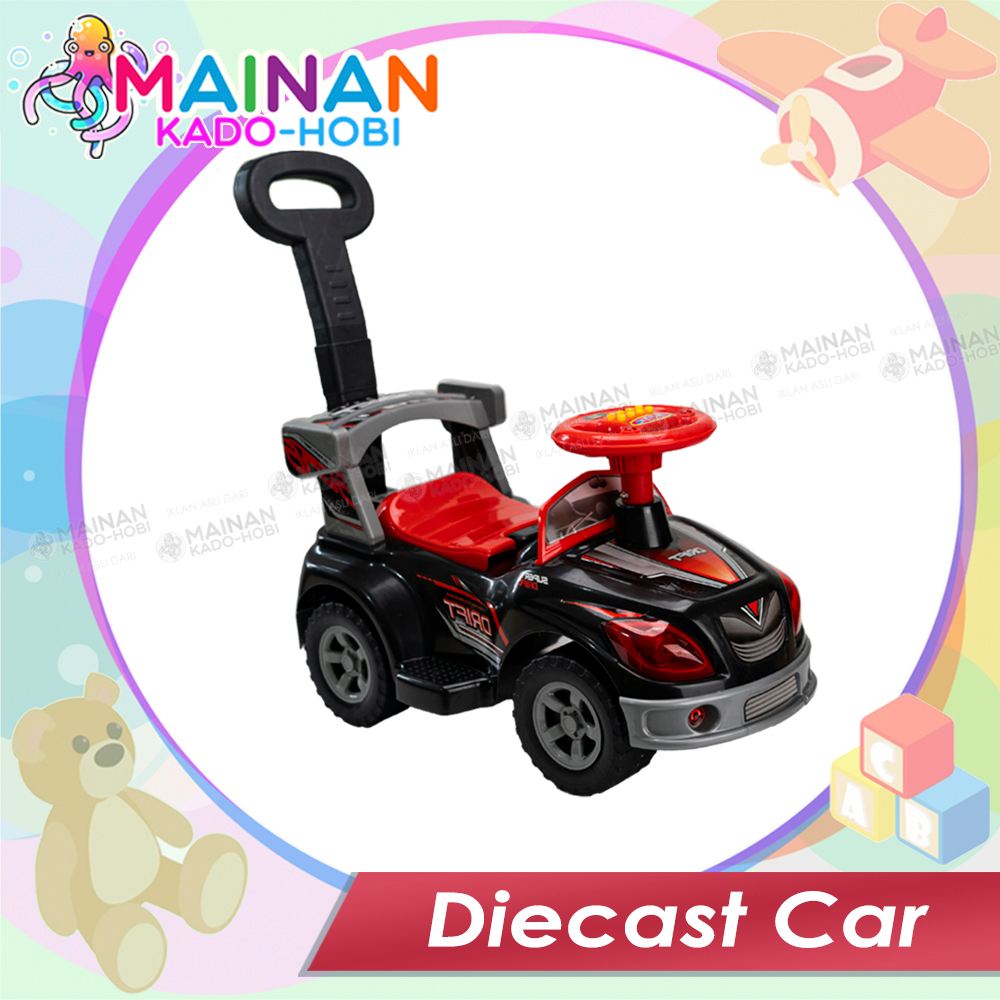 KADO ULANG TAHUN MAINAN ANAK DIECAST CAR RIDE ON DUDUK MOBIL DORONG