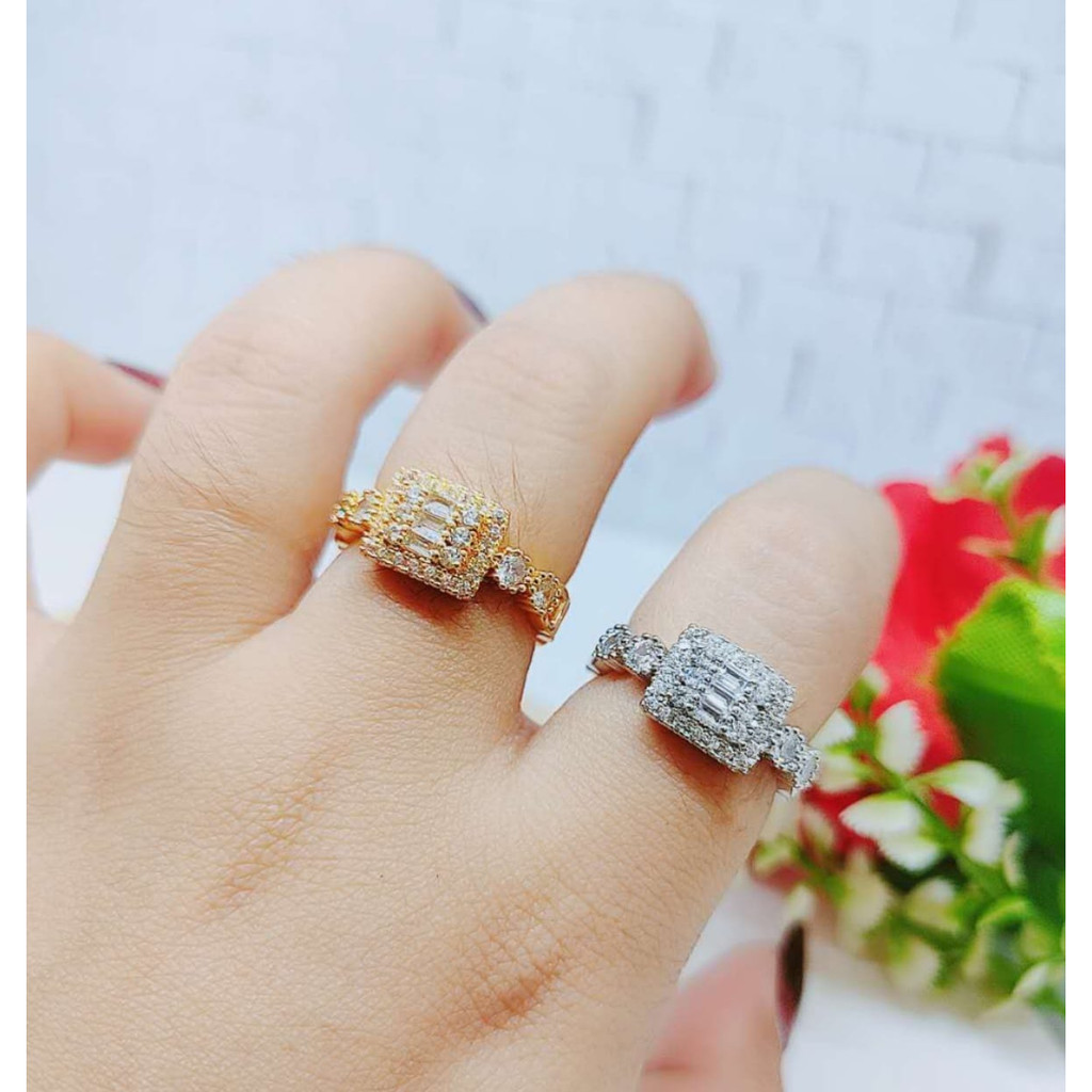 Cincin Xuping Full Mata Lapis Emas Perhiasan Fashion R088