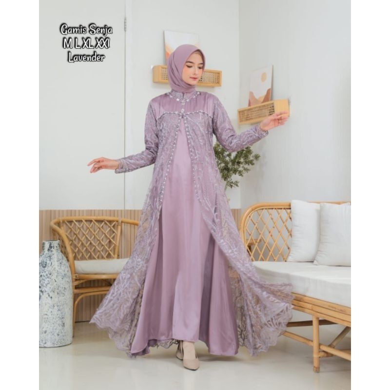 Dress Pesta Mewah/ Gamis Senja Tile Mix Satin Valvet Payet Mutiara Terbaru/ Gamis/ Gamis Tile/ Gamis Pesta/ Gamis Kondangan/ Gamis Lamaran/ Gamis Mutiara/ Gamis Cantik