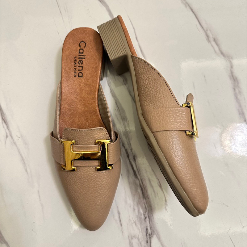 Sepatu Flat SepatuKulit Wanita Callena Leather Sukaregang Garut Heels