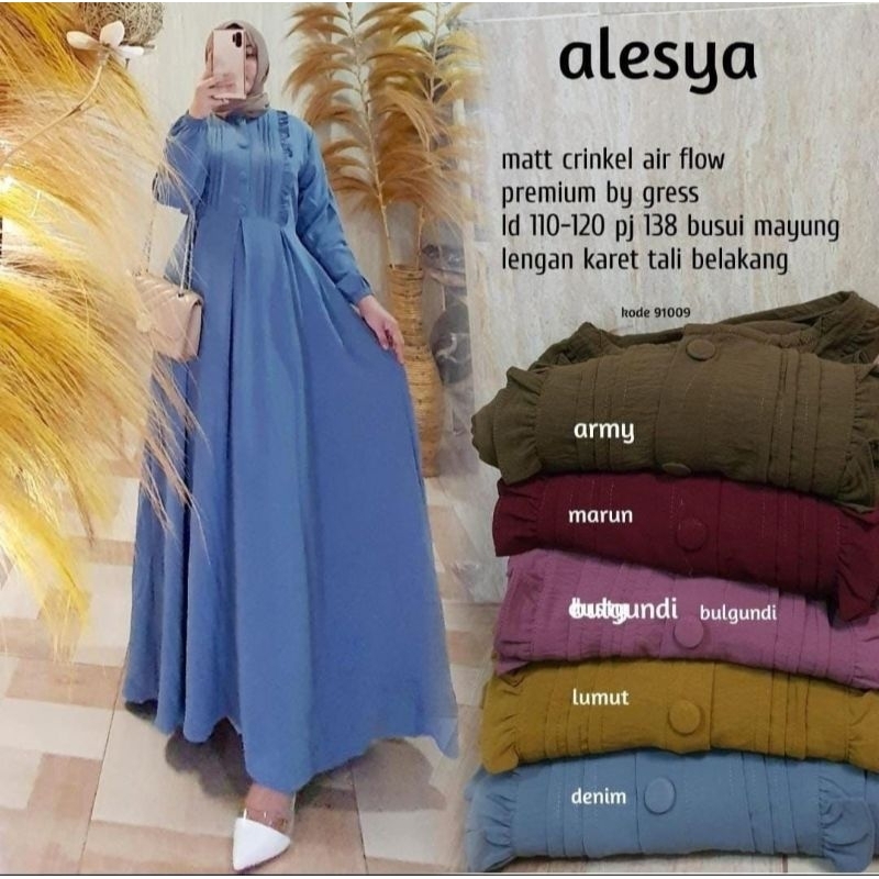 ALESYA DRESS CRINKLE AIRFLOW #ALESYA GAMIS CRINKLE