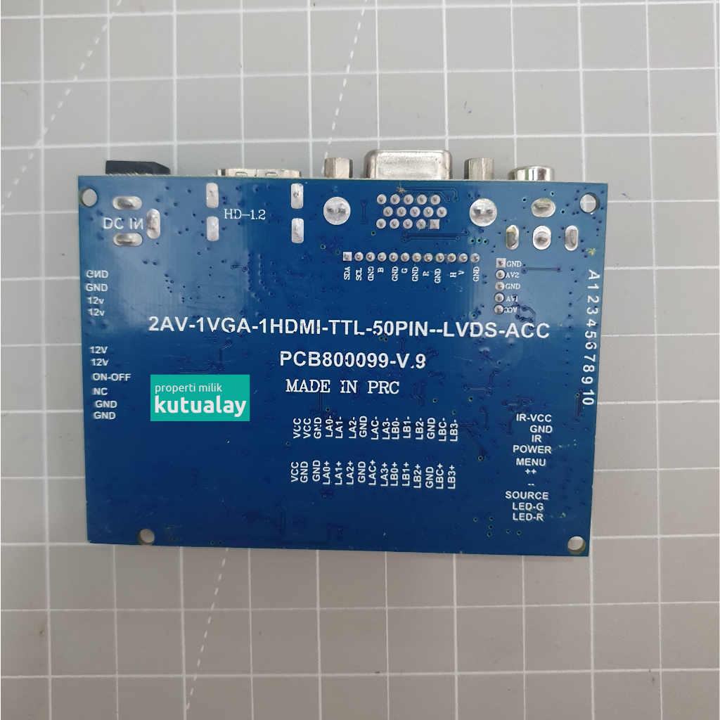 Set Board Universal 40PIN Driver Board LCD LED Laptop TV Paket Lengkap Semua Panel LVDS 40 Pin