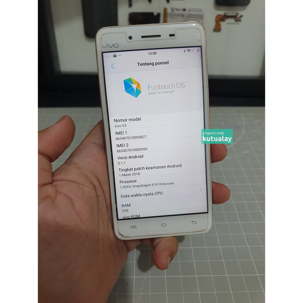 HP Android Murah RAM 3/16GB Vivo V3 Second Sinyal Off