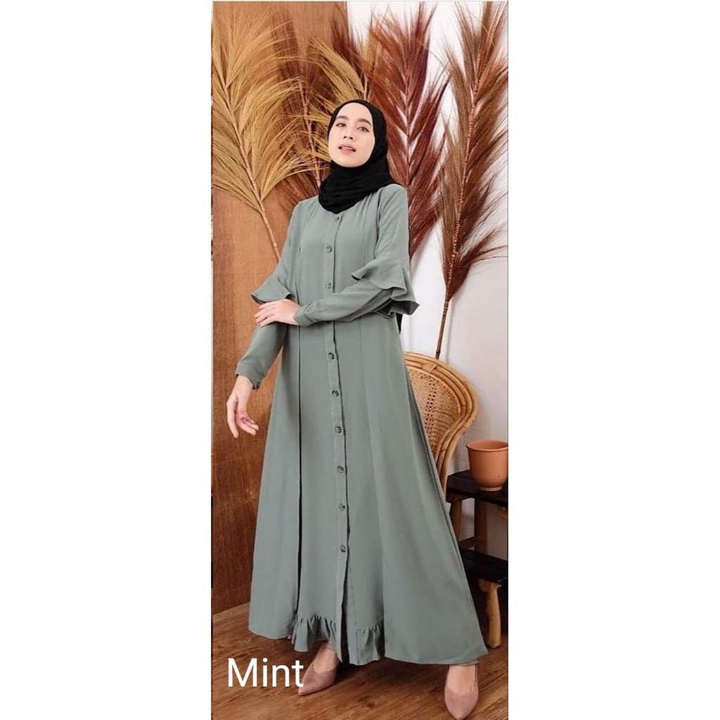 ahmd_store IRIS MAXY Bahan Crepe ukuran LD 105CM dress wanita terbaru 2023 kekinian modis outfit ele