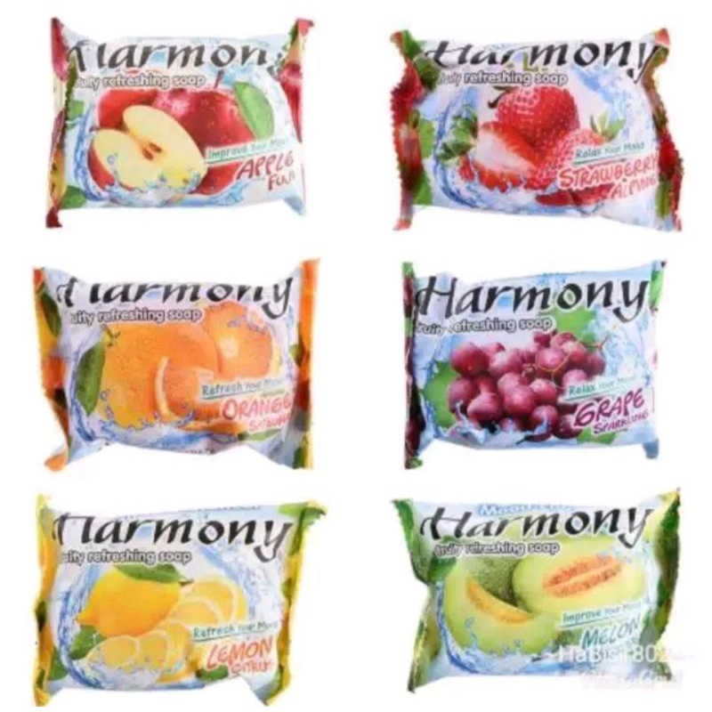 Sabun Harmony 70gr Aroma Buah Free Toples Set