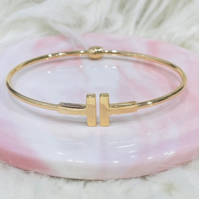 gelang bangle T tinju simple elegant mewah emas asli kadar 700 16K
