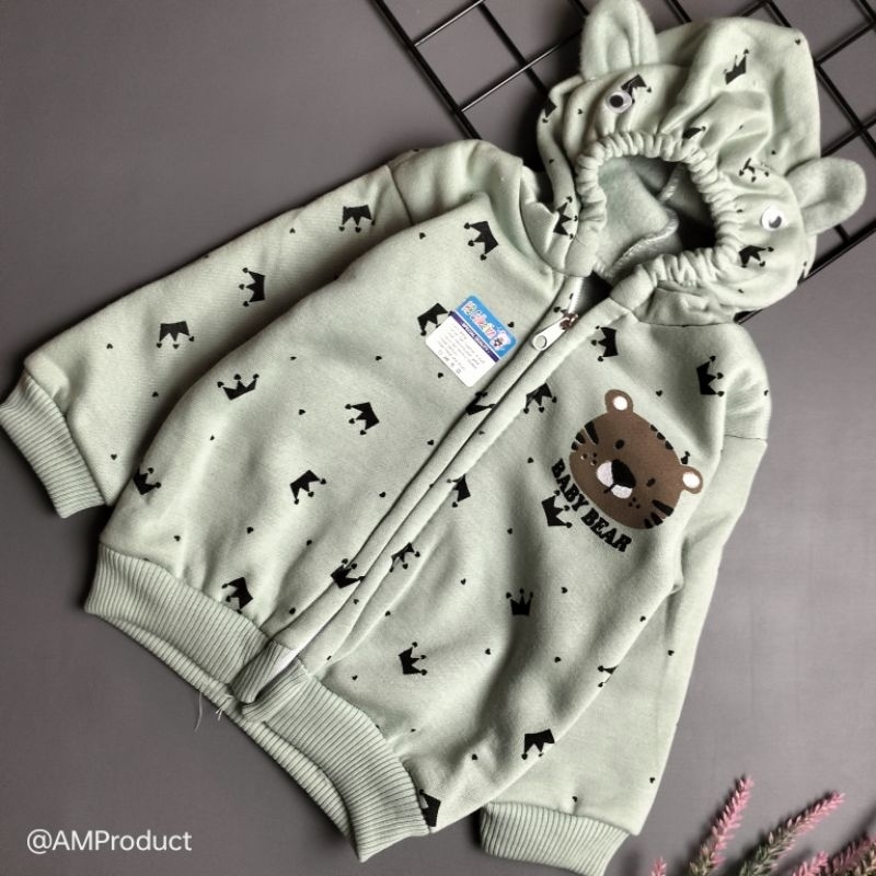 jaket bayi 3-12 bln motif crown