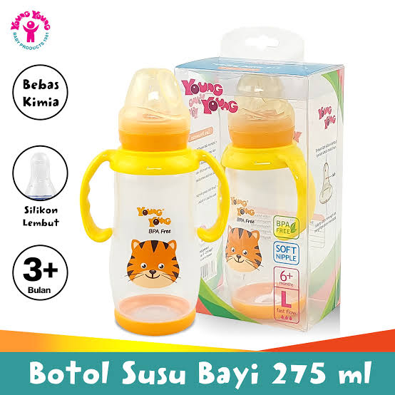 YOUNG YOUNG Botol Susu Bayi 150 dan 275 ML Feeding Bottle Med Flow