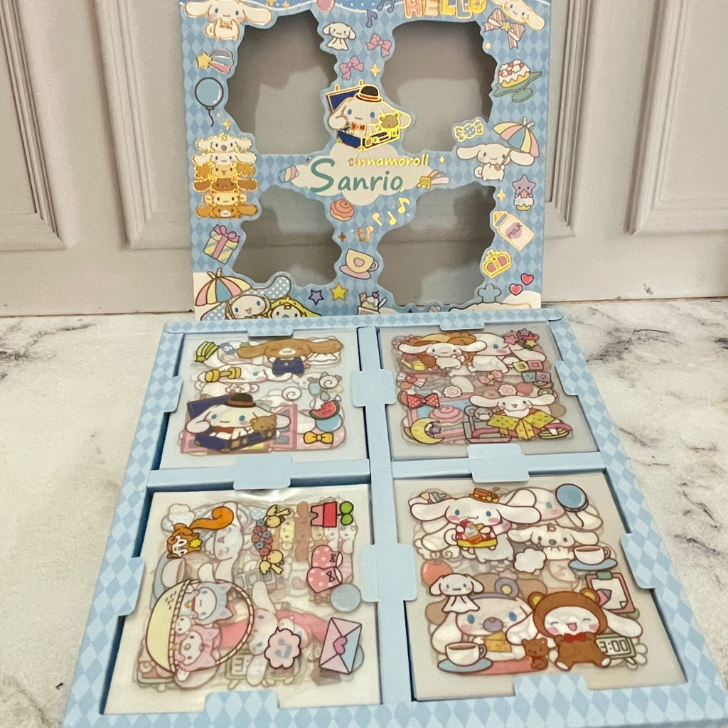 Sticker Sanrio 32 Lembar Lucu Lengkap Variant Melody Purin Cinnamoroll / Stiker Sanrio 1 box Isi 32 Lbr ready 3 Warna Alat Tulis Anak kekinian Kualitas terbaik Bisa Grosir dan COD