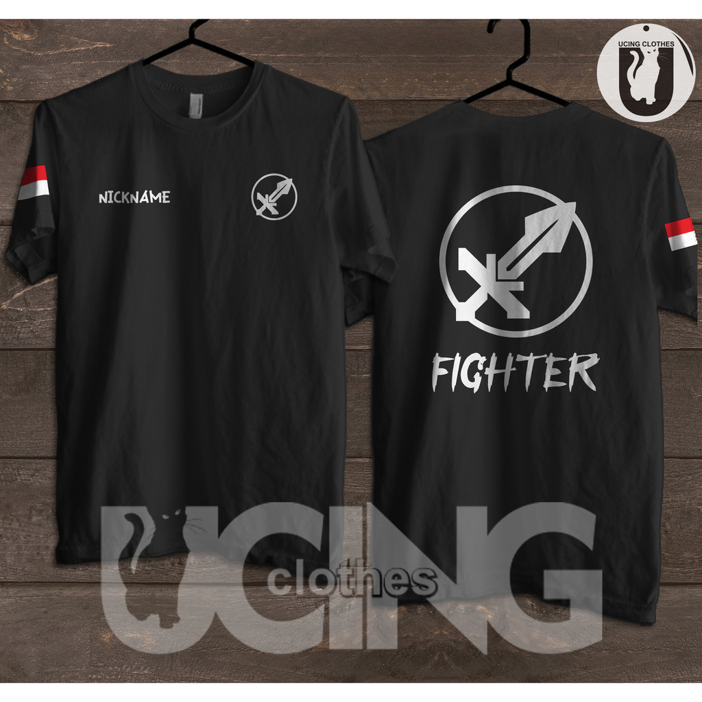Kaos Baju Role MLBB Hero Fighter Gratis Nickname Kamu Kaos Game