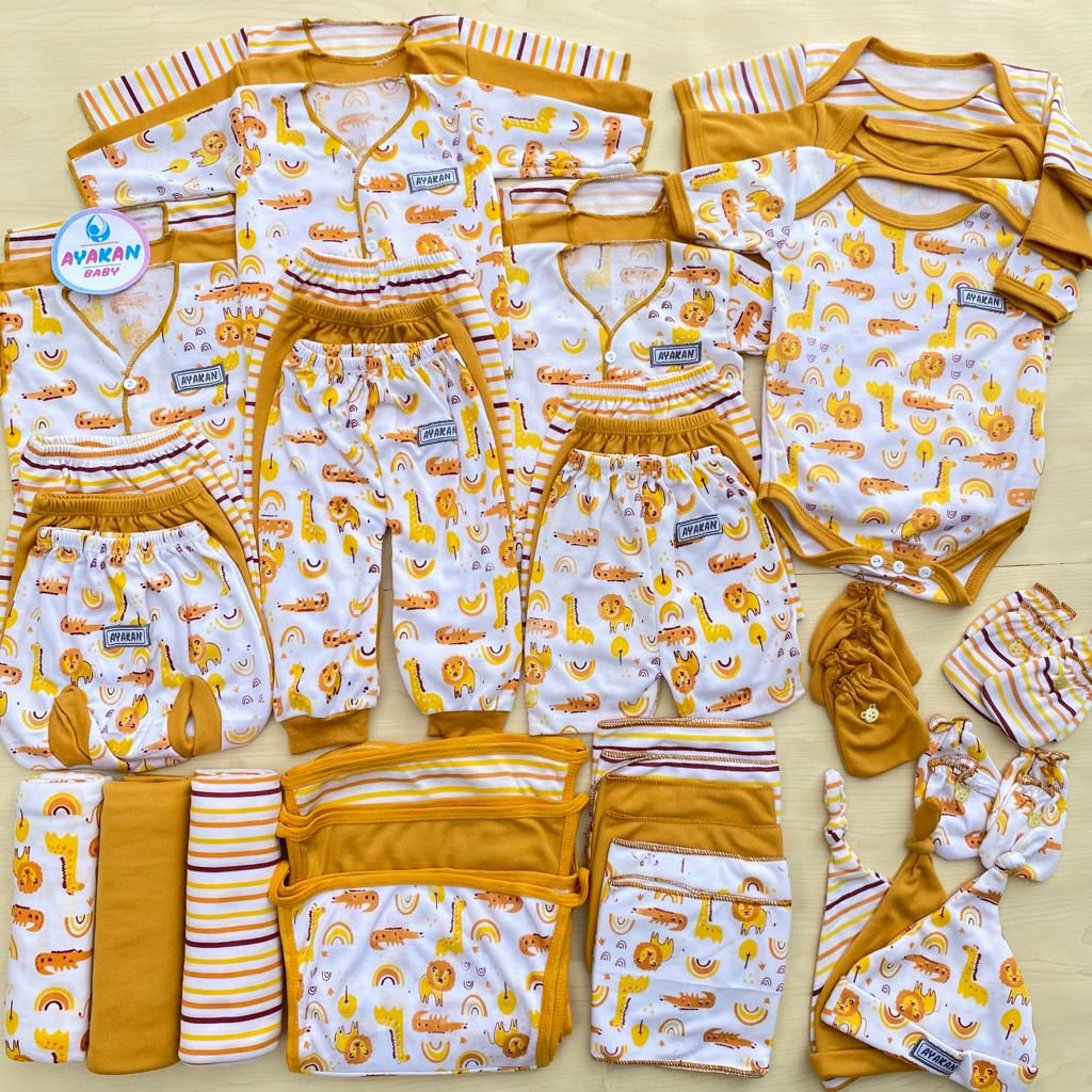 Ayakan Baby 45 PCS PAKET BAJU BAYI BARU LAHIR LENGKAP HEMAT Setelan Baju Celana Bayi Perlengkapan Ba