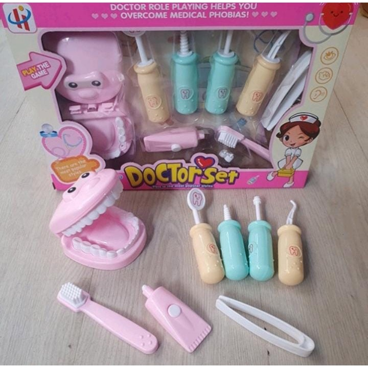 Mainan dokter gigi 678B kemasan dus mainan edukasi anak - DENTAL klinik Dentist tool set DOCTOR SET