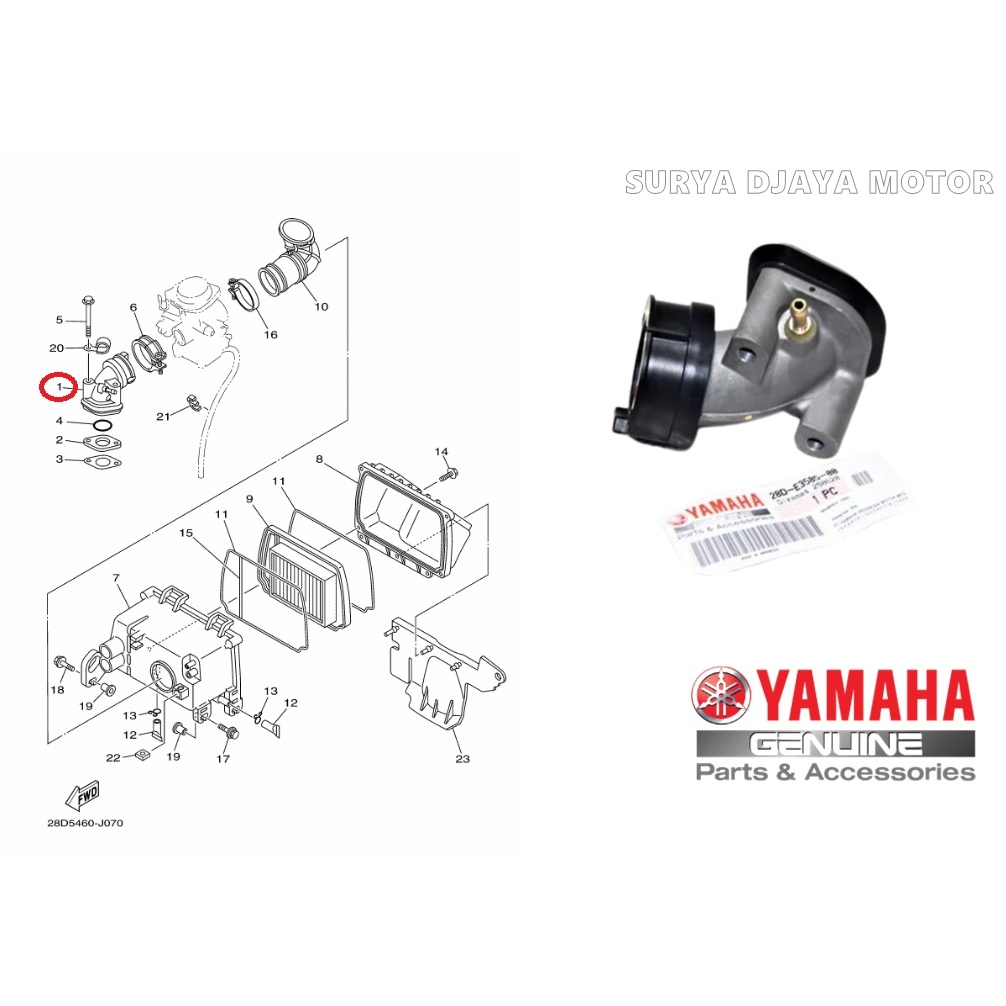 Manipul Intake Mio Manifold Mio Manipool Mio 28D-E3585-00