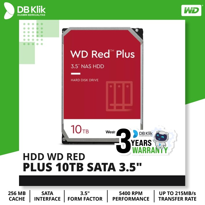 Harddisk HDD WDC 10TB SATA RED - Hardisk WD RED 10TB 3.5 Inch SATA