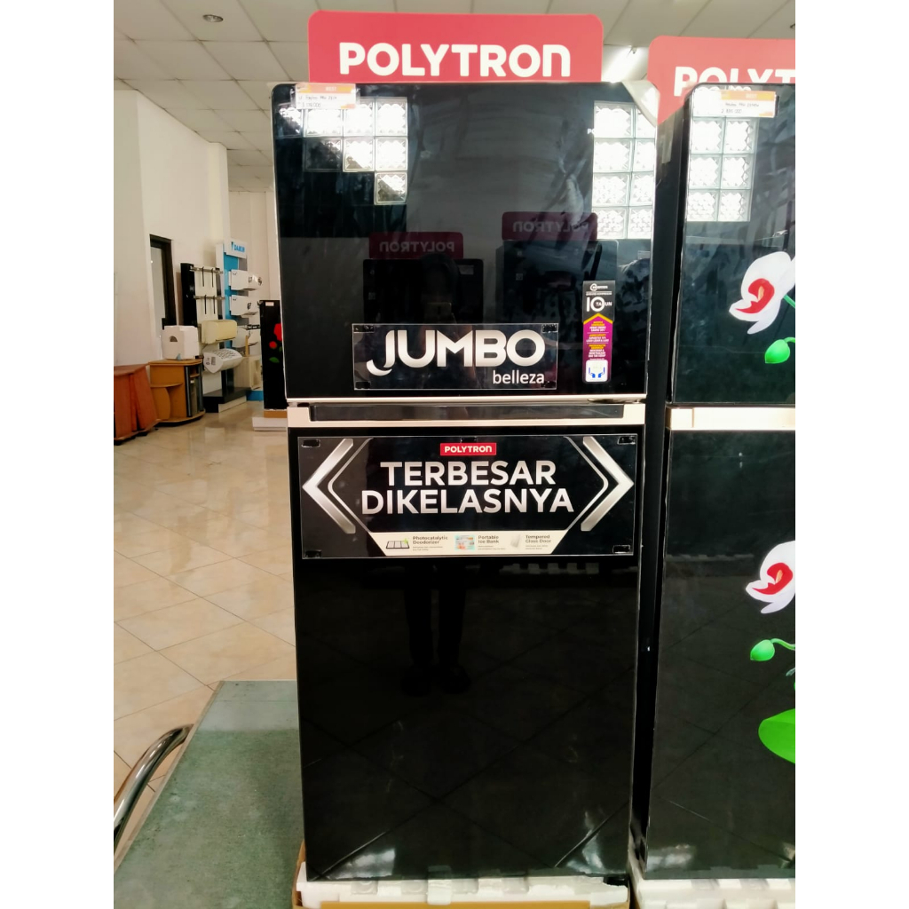 Kulkas Polytron 2 Pintu Belleza Jumbo Inverter 260 liter PRW 29 VX