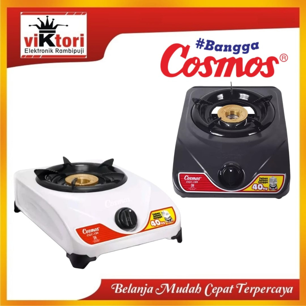 COSMOS CGC139 / KOMPOR 1 TUNGKU COSMOS / KOMPOR GAS COSMOS / ONE BURNER GAS COOKER / KOMPOR HITAM / 