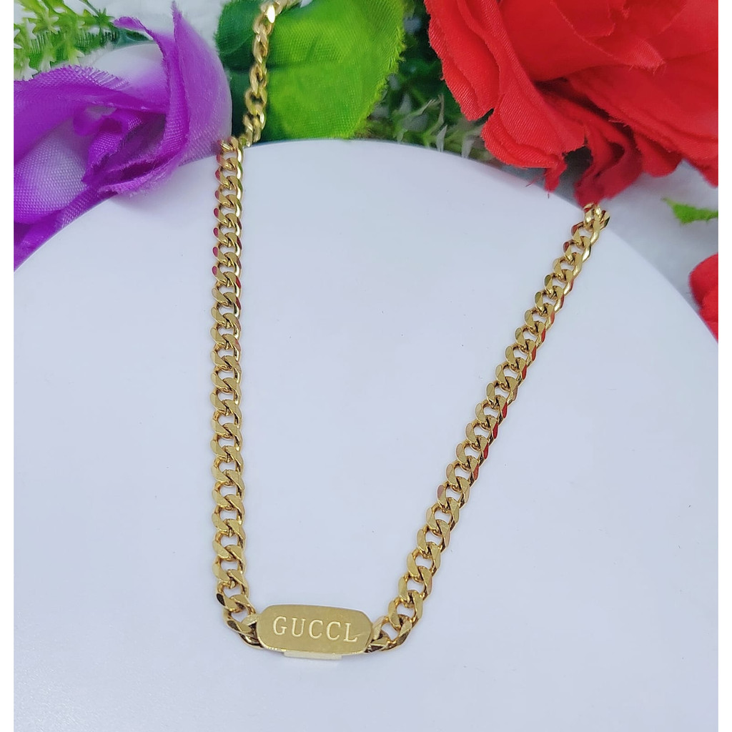 Kalung Titanium Anti Karat Pehiasan Fashion 7750