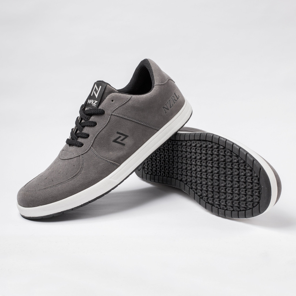 Sepatu Sneakers Pria Naz Bosley Grey Casual Shoes Original Hangout Travelling Kerja Trendi New