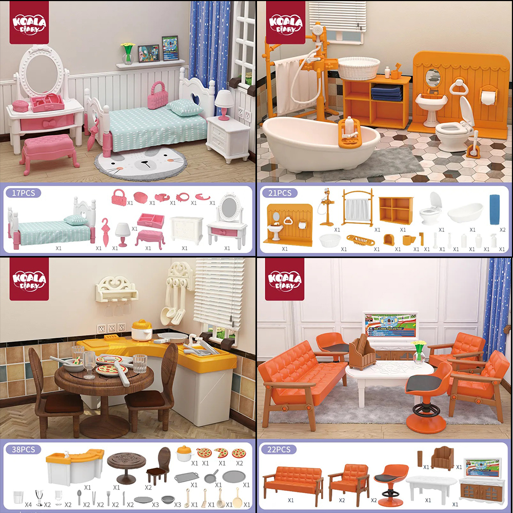 Gelasa Koala Diary Doll Room Accessories Mini Furniture Sylvanian Perlengkapan mainan perabotan aksesoris doll house