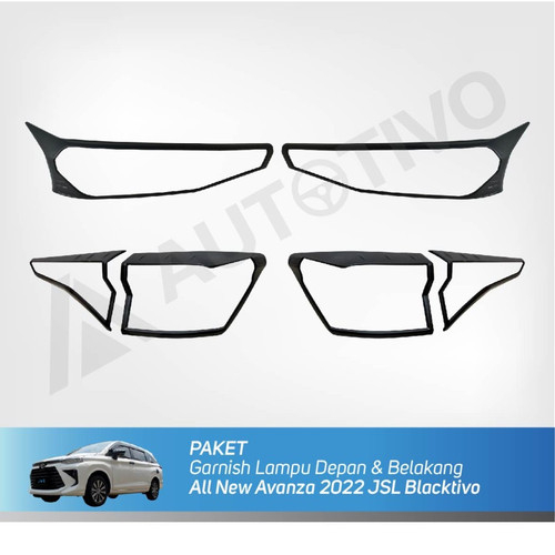 GARNISH DEPAN BELAKANG AVANZA 2022 BLACKTIVO