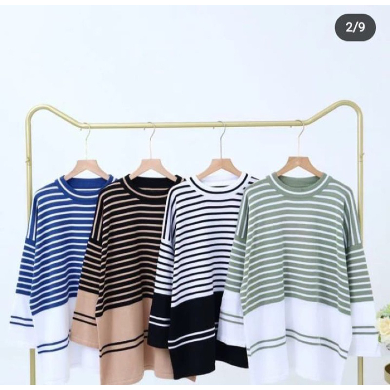 atasan rajut import salur oversize atasan rajut jumbo atasan oversize