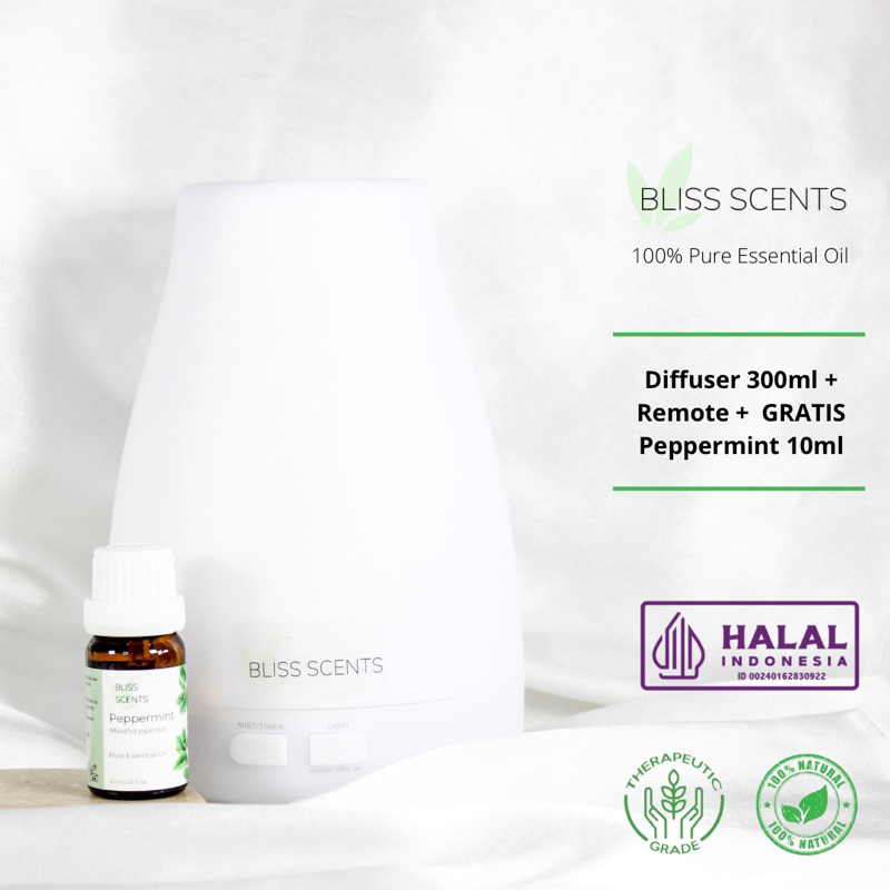 Paket Coba Coba Diffuser 300ml Gratis 1 Essential Oil 10ml