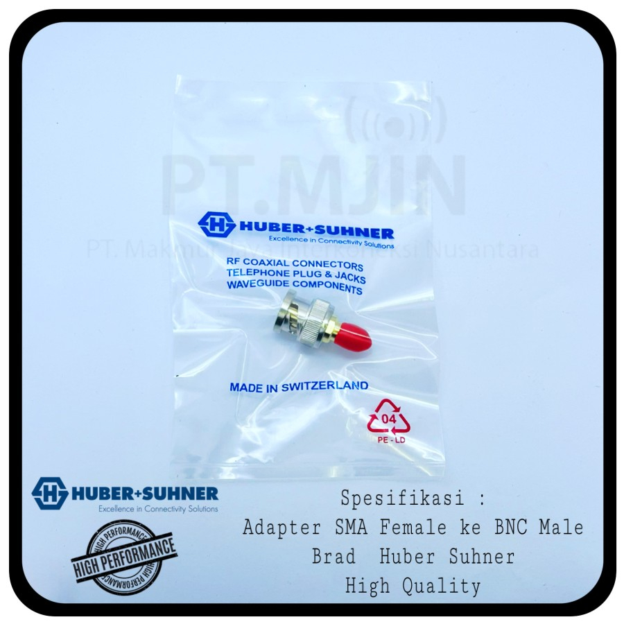 Barel Adapter SMA Female ke BNC Male HuberSuhner High Quality